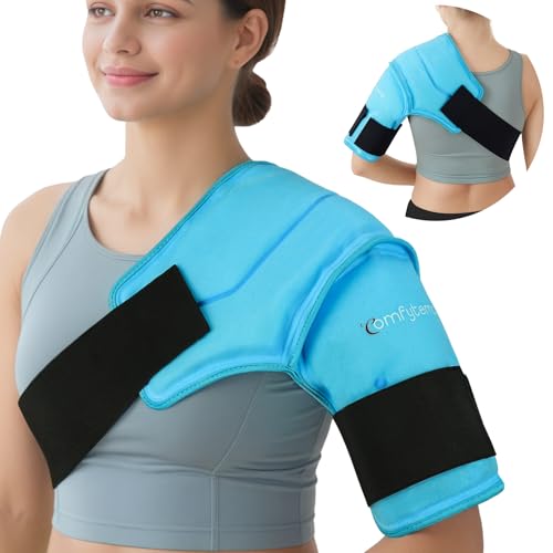 Comfytemp Shoulder Ice Pack Wrap for Injuries Reusable Gel, Physical Rotator Cuff Cold Therapy Arm Shoulder Sleeve for Pain Relief, Fracture, Arthritis, Surgery, Recovery (S/M) - style: 1 Gel Pack