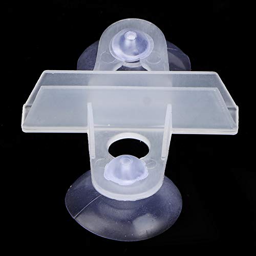 Aquarium Separation Clip Fish Tank Divider 40PCS PVC Suction Cup Support Board for Breeding Fish Preventing Fighting White Black 6.5x5.3cm (White) - color: White