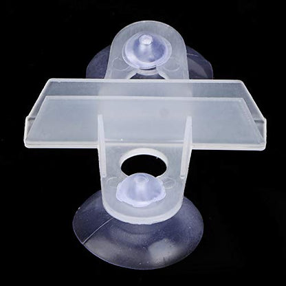 Aquarium Separation Clip Fish Tank Divider 40PCS PVC Suction Cup Support Board for Breeding Fish Preventing Fighting White Black 6.5x5.3cm (White) - color: White