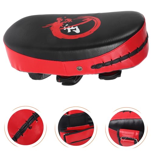 Didiseaon Kickboxing Kick Shield Curved Thickened Leg Pad Red 1pcs Boxing Kicking Strike Shield Martial Arts Sparring Gear for Taekwondo Training
