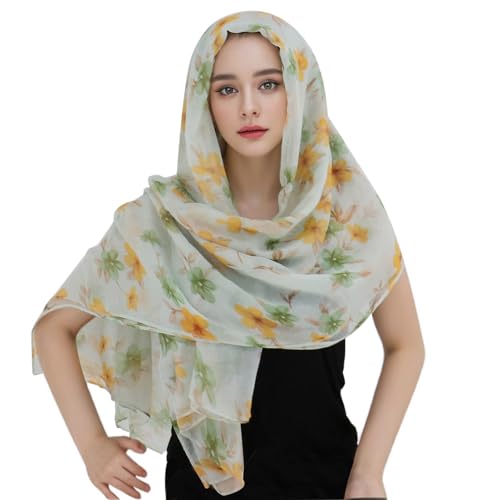 vimate 여성용 경량 면 스카프 패션 헤드 커버 히잡 보일 스카프 숄 랩 - color: D1#. 스타일 38