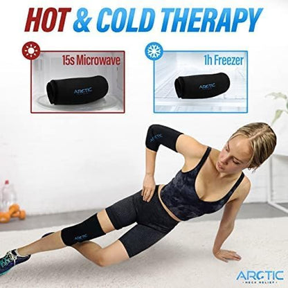2 Pack | Premium Elbow Ice Pack Wrap & Knee Ice Pack Wrap - Ice Sleeves, Reusable Gel Ice Wrap, Elbow Cold Compression, (Large) - size: Large (2 Pack)