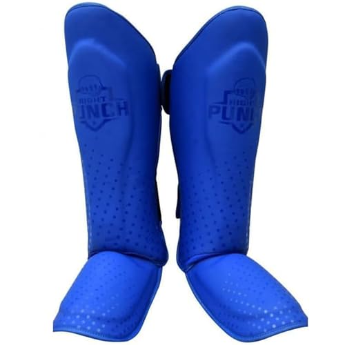Martial Arts Shin Guards, Leg Protection for MMA, Kickboxing Training Instep Protection, Muay Thai Martial Arts Sparring Training Gear - color: Blue, size: X-Large