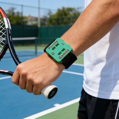 Competitive Match Score Keeper Wristband, Portable Game Stroke Counter for Team Sports, Cricket, Table Tennis, Recreational Use Green
