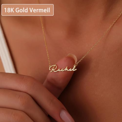 DayOfShe Custom Name Necklace for Women Gifts, 18K Gold Plated Layered Names Necklace Personalized Gifts for Birthday - color: Style 3-Crusive Font