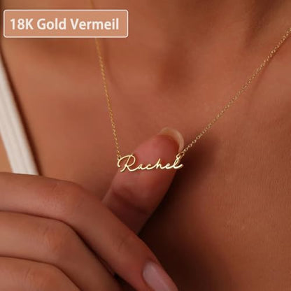 DayOfShe Custom Name Necklace for Women Gifts, 18K Gold Plated Layered Names Necklace Personalized Gifts for Birthday - color: Style 3-Crusive Font