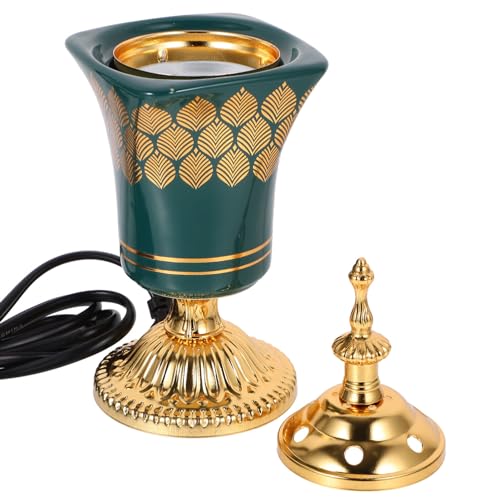 HOMSFOU Electric Incense Burner Bakhoor Burner Middle Eastern Style Plug-in Ceramic Aroma Censer Incense for Decoration Home Fragrance for Bedroom Study Yoga Living Room Us Plug