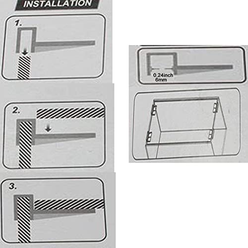 Weilan 18 Pieces Rimless Aquarium Lid Clips 6mm Thick Acrylic Rimless Glass Canopy Clips Holder Fish Tank Cover Support