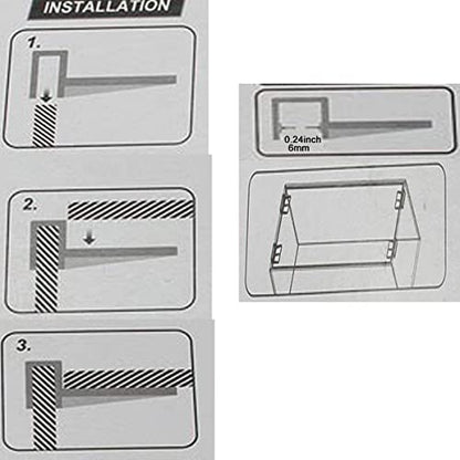 Weilan 18 Pieces Rimless Aquarium Lid Clips 6mm Thick Acrylic Rimless Glass Canopy Clips Holder Fish Tank Cover Support