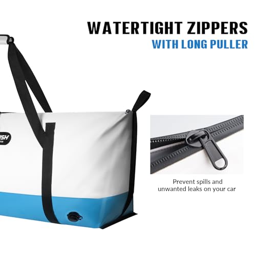 THKFISH Insulated Fish Cooler Bag, Fish Kill Bag for Caught Fish | 40x16in/25x17.5in Portable Waterproof Insulated Fish Bag Keeps Ice for 24 Hours - color: GREY-40x16x6.5
