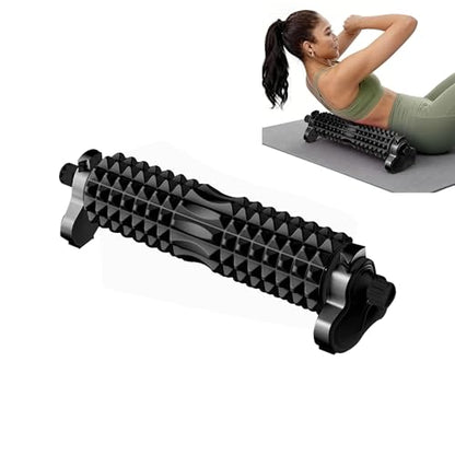 Foam Roller with Detachable Stand, 18” Deep Tissue Massage Roller | 3-Level Height Adjustable Support, Beginner-Friendly Design for Home Workout & Muscle Recovery - Black - color: Black