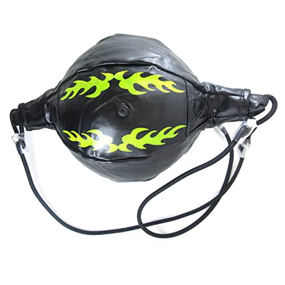 1 PU Leather Double End Boxing Punching Bag and 1 Boxing Reflex Ball with Headband