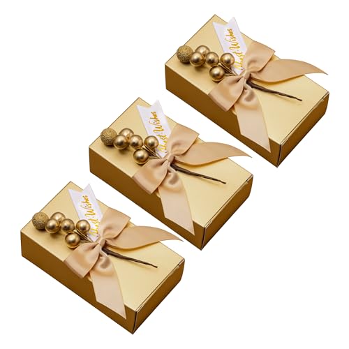 Rodvanvo Gift Box Champagne Gold Small Square 20PCS - color: Champagne Gold Small