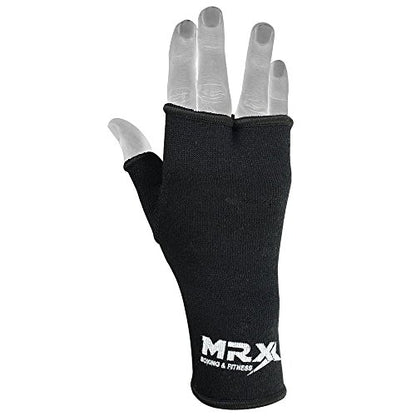 MRX Muay Thai Boxing Inner Gloves Protective Hand Wrap - color: Black, size: Small