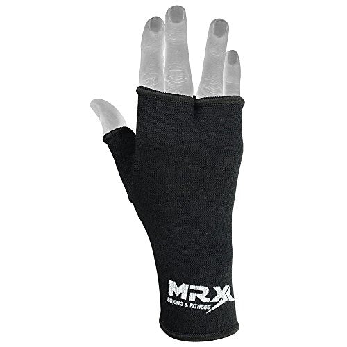 MRX Muay Thai Boxing Inner Gloves Protective Hand Wrap - color: Black, size: X-Large
