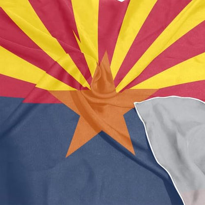 Women's Silk Scarf Square Satin Head Scarves Fashion Neck Scarf Hair Wraps Silk Bandana - color: Arizona Flag