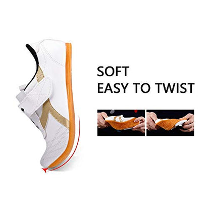 Taekwondo Shoes, Dilwe PU Leather Soft Sole Taekwondo Shoes for Taichi Gym Training (40)