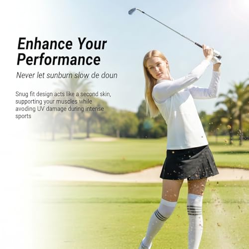 Women's Golf Cooling Shawl Outdoor Sun Protection Arm Sleeves - color: White, size: X-Large