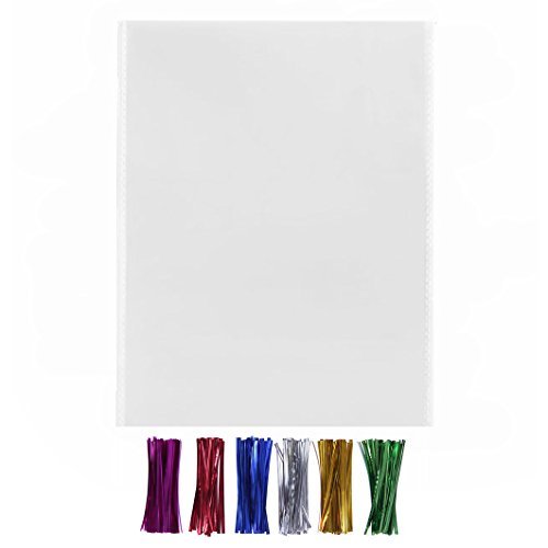 200 Large Cello Bags with Twist Ties 11x14 in - size: 11'' x 14''