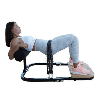 BootySprout Hip Thrust Machine for High Resistance Glute Training - Home Gym Workout - Comes with 45, 90, and 135 Lbs of Resistance - color: Black