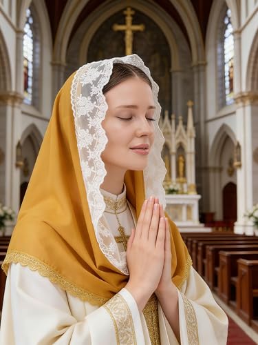 Leimandy Infinity Chapel Veil Hijab Scarf Head Wrap for Muslim V96 - color: Golden