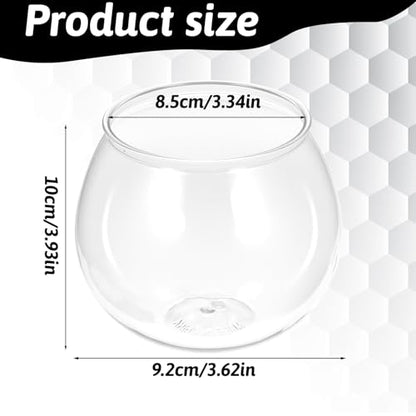 SynHHergyx Plastic Fish Bowl 30 oz Decorative Small Mini Fishbowl Round Plastic Aquarium Fish Bowls Unbreakable Heavy Duty Bowl for Centerpiece Vases, Party Decorations, Pack of 1