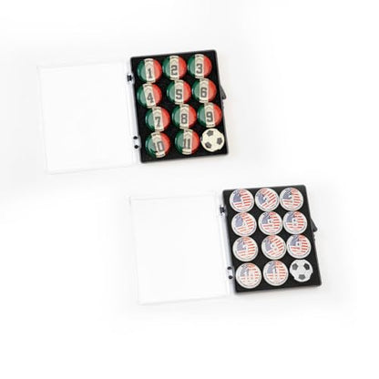 SCOPRO Soccer Coaching Magnets, Numbered Magnetic Player Markers for Soccer Coaching Board and Dry Erase Board Training, Set of 2, USA & Mexico - color: 1" Usa & Mexico