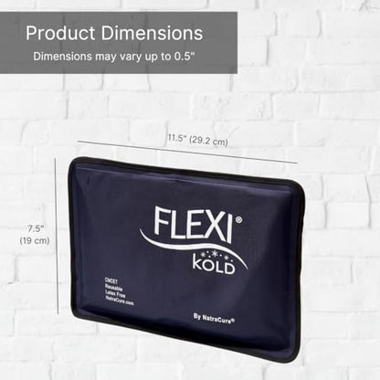 FlexiKold Gel Soft Flexible Ice Packs for Injuries - Reusable Freezer Cold Pack, Cold Compress & Cooling Gel Pad for Face, Shoulder, Hip, Leg, Arm, Ankle & Foot Injury - Medium - 7.5” x 11” - size: Medium (Pack of 1)