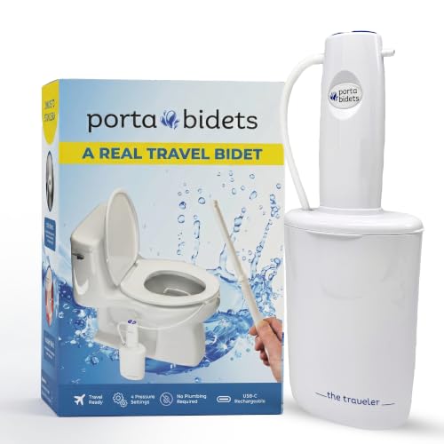The Traveler | Portable Travel Bidet for Hotels | Complete Kit with Carry Case | Mounts to Any Standard Toilet