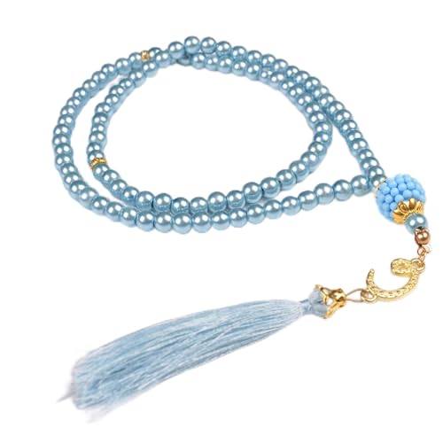 BABY SHOWER CHOCOLATE Set of 30 Muslim Prayer Beads – 99 Bead Tasbeeh in 4 Colors – Islamic Gift for Eid, Ramadan, Dhikr - color: Blue