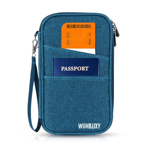 Amazing Practical Document Travel Organizer,Family Passport Holder，Rfid Women Travel Wallets, Waterproof Men Passport bags Travel Document Organizer (Dark Blue) - color: Dark Blue