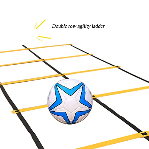 Agility Ladder Adjustable Double Row Agility Ladder,Speed Training Equipment,Football Flexibility Training Jumping,for Outdoor Athletic Footwork, Sports Drills(Size:4M) - size: 4M