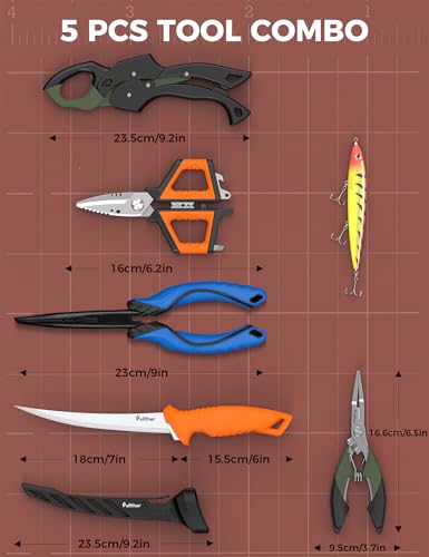 Fishing Tool Kit,Fishing Gear for Fly Fishing, Ice Fishing - color: 5PC+Multicolor