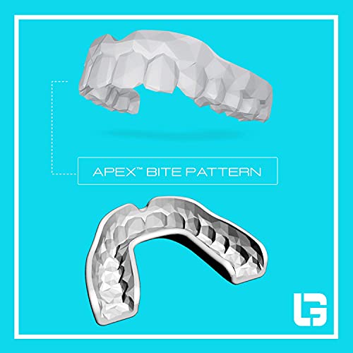 GuardLab APEX Mouthguard w/Case | Football, Basketball, Boxing, Wrestling, Soccer, Karate, Hockey, MMA | Adult & Youth | Pre-Indented for a Precise Fit (APEX/Standard Black, Medium) - color: Black, size: Medium