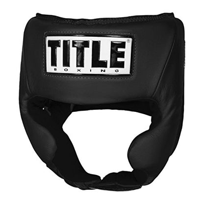 Title Boxing Amateur Competition Headgear (w/Cheeks) - Boxing Headgear, MMA Headgear, Sparring Gear, Headgear Boxing Sparring, Boxing Head Gear, Sparring Headgear, Muay Thai Headgear - color: Black, size: Medium