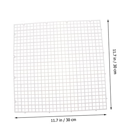 Toyvian 1set Aquarium Grid Divider for Fish Tanks Isolation Board Cups for Breeding and Separation Clips and Zip Ties