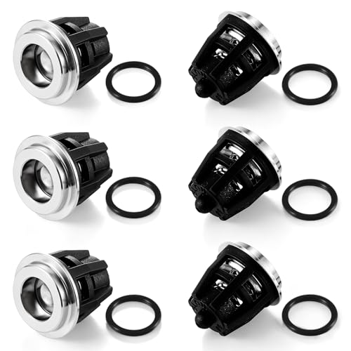 6 Pcs Pressure Washer Pump Check Valve Kit 1 K01 Replacement Valve Washer Bulk Rubber Inter Compatible with General Pump T1011 Ts1011 Ts1511 Ts2021 Ts2011 Ts1021 20 mm Series Pumps Tool
