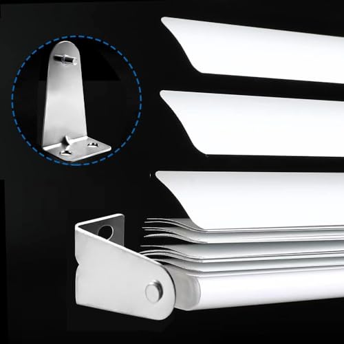 8pcs Metal Blinds Hold Down Brackets, Silver Door Blinds Bottom Bracket, Blind Bottom Rail Hold Clips with Screws for Horizontal Blinds Shades Windows Doors