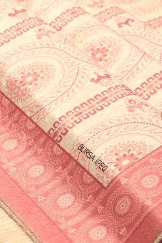 Prayer Rug Velvet Carpet Mat Powder Pink Polyester Chenille Base Non-Slip Soft Comfortable Islamic Muslim Prayer Rug for Women Girls - Powder Pink, 26x45 inch
