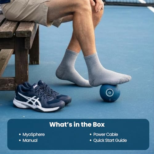 MyoSphere® Vibration Massage Ball Portable Muscle Recovery Tool | Nobol Deep Tissue Vibration Rechargeable Massager - Nobol Blue - color: Nobol Blue