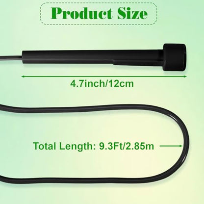 10 Pcs Jump Ropes, Adjustable Jumping Ropes, Black | Plastic Handles, Skipping Rope for Fitness Exercise, Lightweight Speed Rope for Kids Men Women