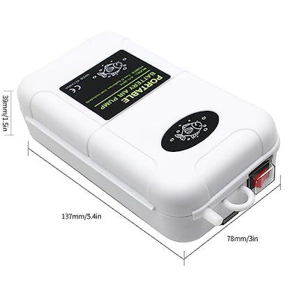Portable Battery Air Pump for Fishing Trips, 6 Gallons Aeration Pump,Aquarium Air Pump with Air Stones, Outdoor & Outdoor use