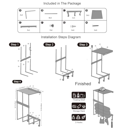 Camping Chairs Storage for Garage - Metal Camping Chair Wall Holder for Garage Organization, Camping Chair Storage Racks with 3 Hooks, Beach Chair Umbrella Wall Storage Rack - size: 12IN