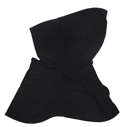 Lina & Lily Jersey Tie Back Hijab Underscarf with Neck Cover Full Coverage for Muslim Women - color: Black