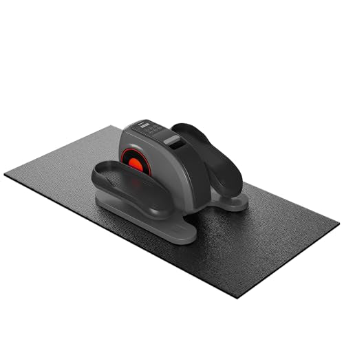 GymCope Treadmill Mat for Hardwood Floor Carpet 7'x3'/6'x3'/6'x2.5'/4'x2' | 6mm Thick Exercise Equipment Gym Mat, Compatible with Peloton Bike, Indoor Spin Bike, Elliptical - color: 48"x24"x6mm-black