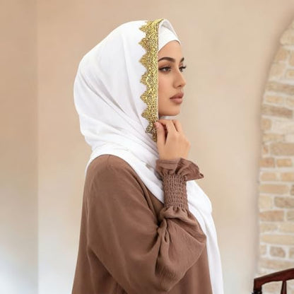 Chiffon Hijab Scarf for Women, Fashion Muslim Hijab Head Wrap Scarves, Shawls and Wraps for Evening Dresses