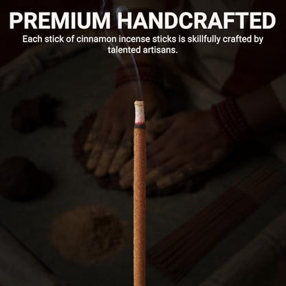 Cinnamon Incense Sticks (50 Sticks), 100% Natural sustainably harvested Cinnamon, Suitable for Yoga, Meditation, Relaxation, and Spiritual Purification - color: Cinnamon