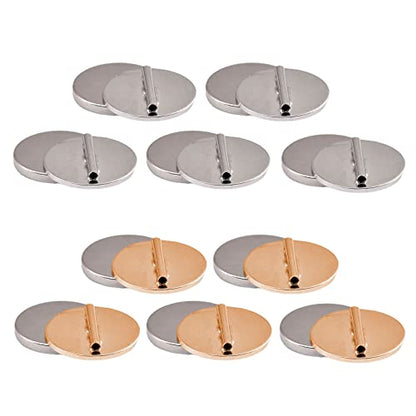 5 Pieces Strong Magnetic Brooch Converter Pin Keepers Harm-Free Clothing Magnet Buckle Tie Free Clothing Brooch Adapter - color: Silver