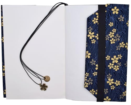 BLBMH B6 Fabric Notebook Cover 5x7.2 Women Small Book Cover - Sakura Blue - color: Sakura Blue, size: 7.2in