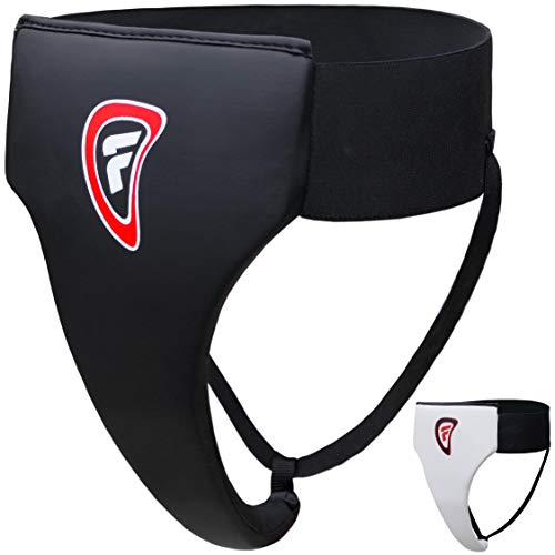 Farabi Female Groin Guard Boxing MMA Muay Thai Kickboxing Martial Arts Defense Fight Basketball Volleyball Football Hockey ice Hockey Cricket Athletics Combat L Guard Groin Protector. - color: Black